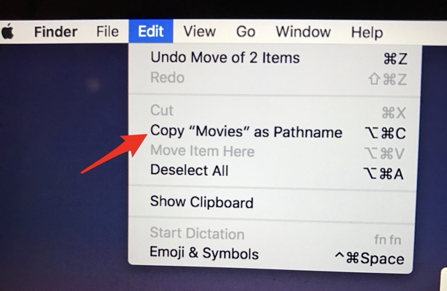 mac copy path to folder