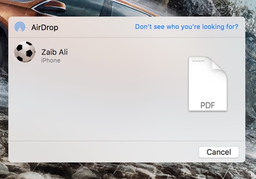 airdrop pdf to iphone