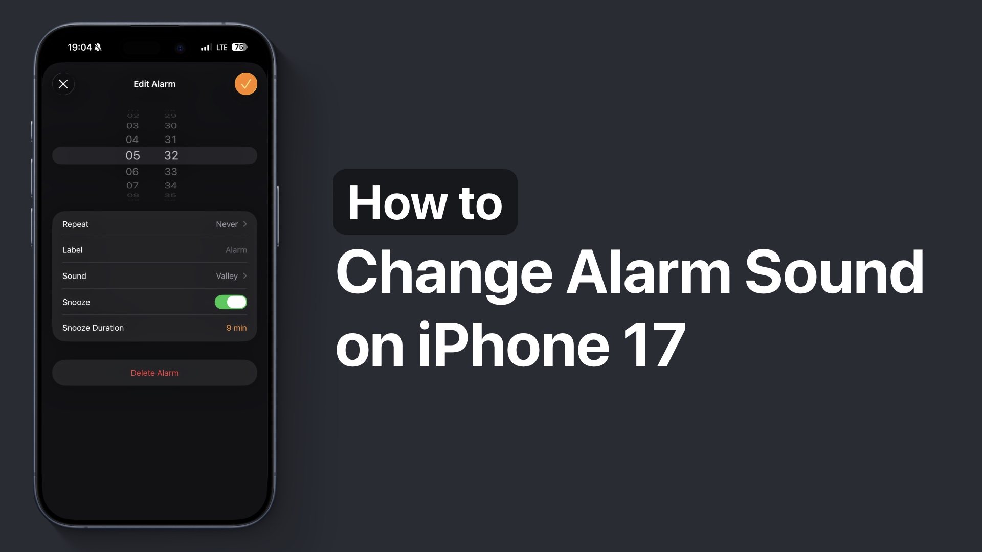 Siqnal səsini dəyişdirin iPhone 17