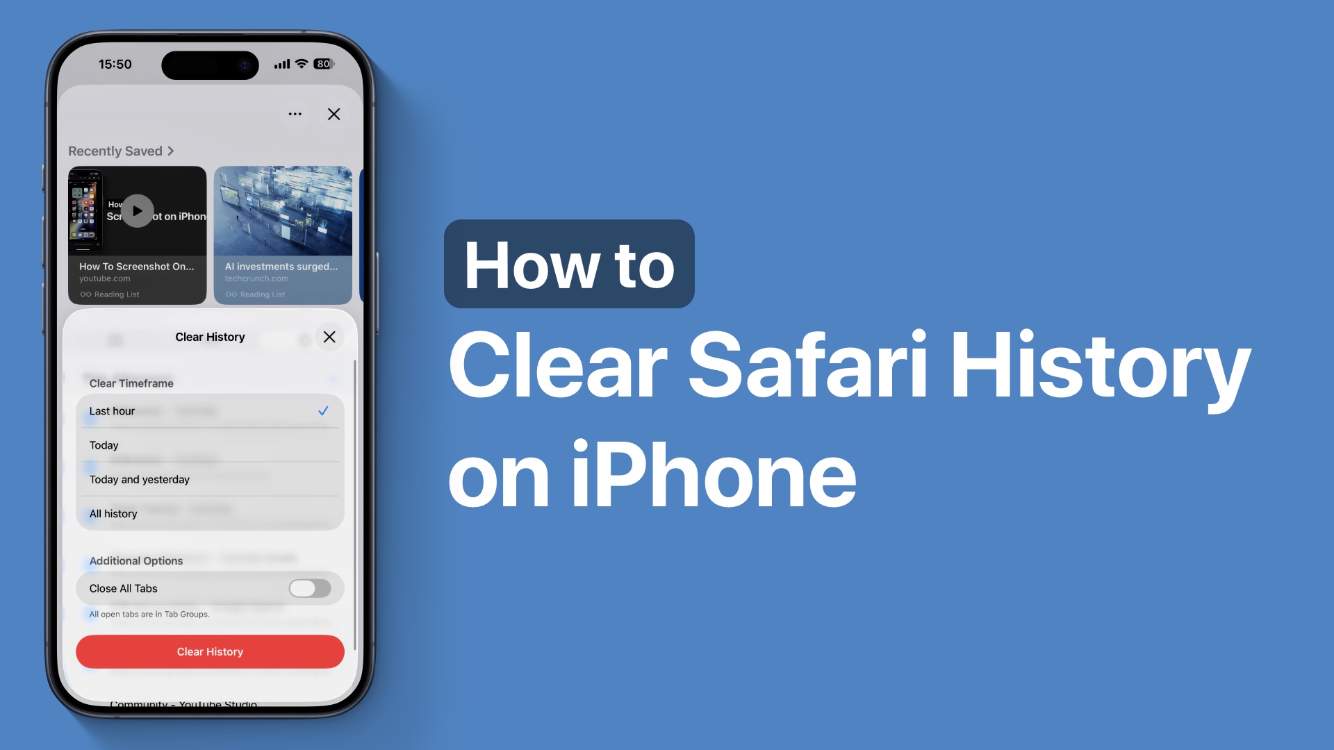 iPhone-da Safari Tarixçəsini silin