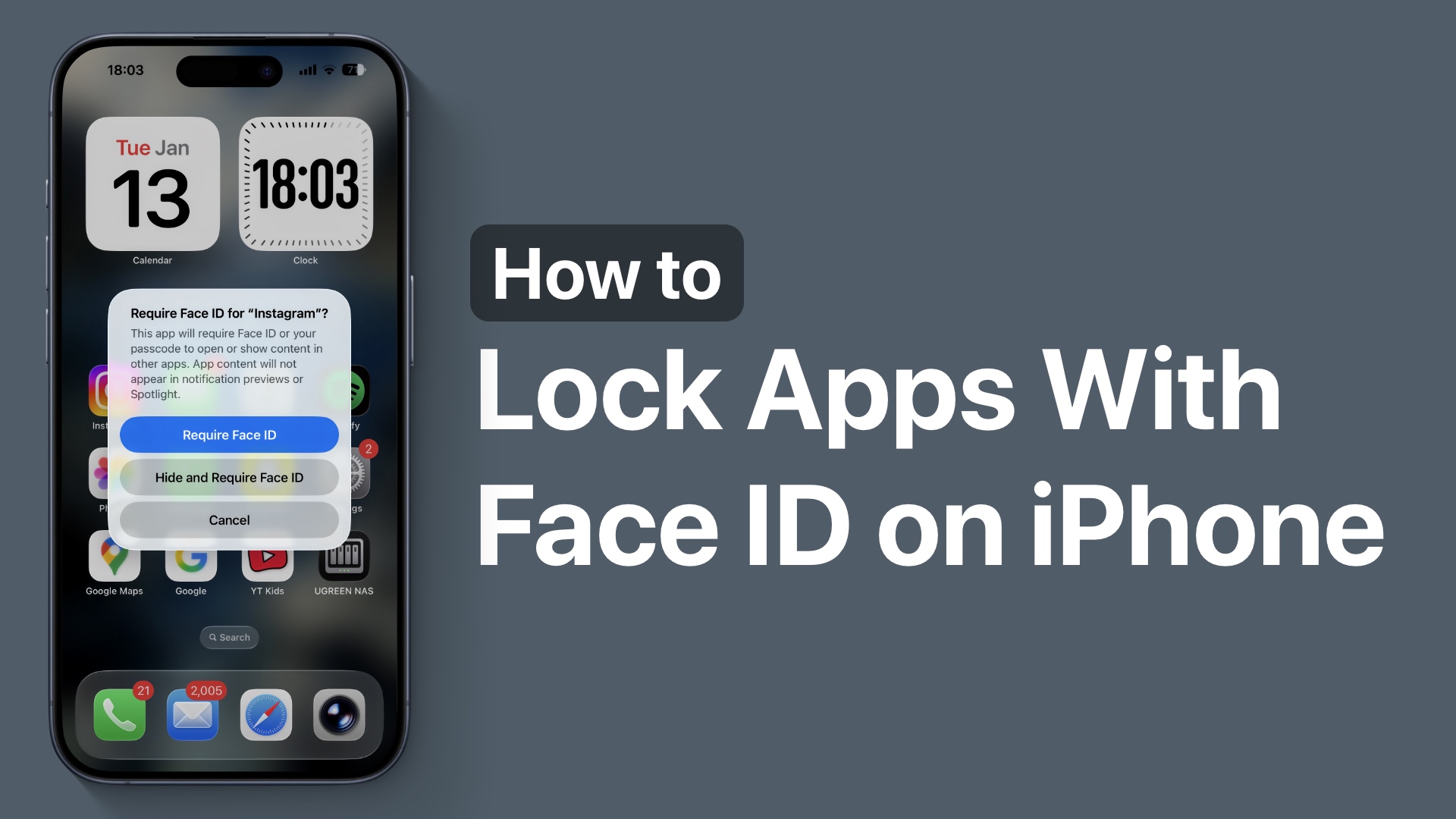 iPhone-da Face ID ilə proqramları kilidləyin