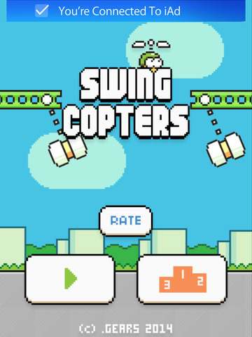 Swing Copters Game By Flappy Bird's Creator Hits The App Store - IOS Hacker