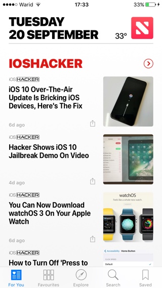 How To Enable Ios 10 News App If It Is Not Available In Your Region Ios Hacker