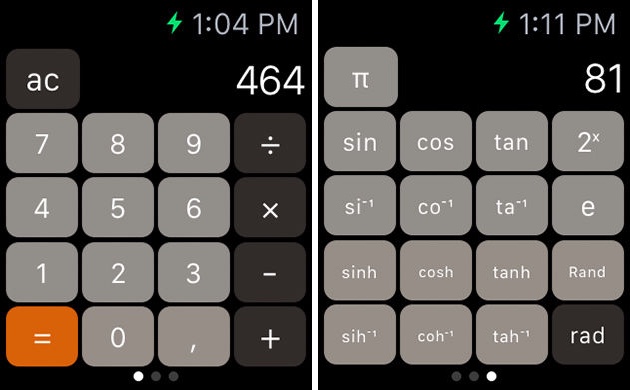 Calculator Apple Watch 3