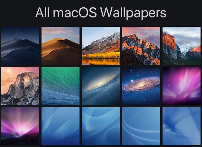 all macos versions in order