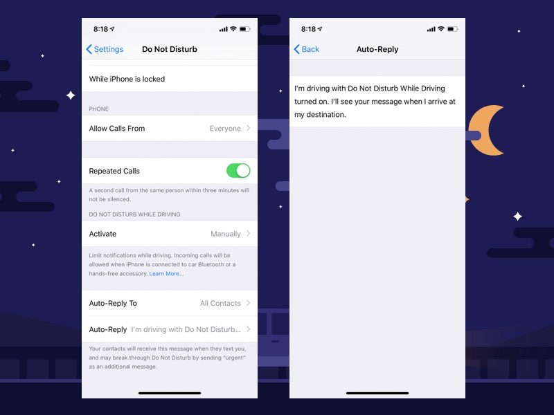 How To Customize Auto-Reply Message For Do Not Disturb While Driving
