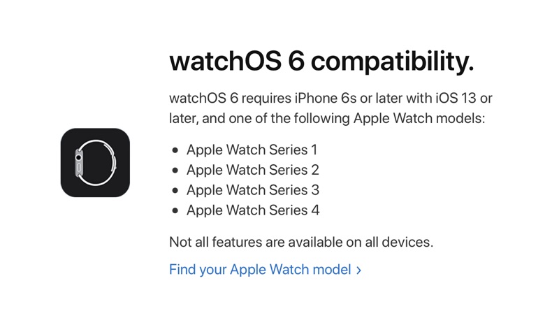 WatchOS 6 Compatibility