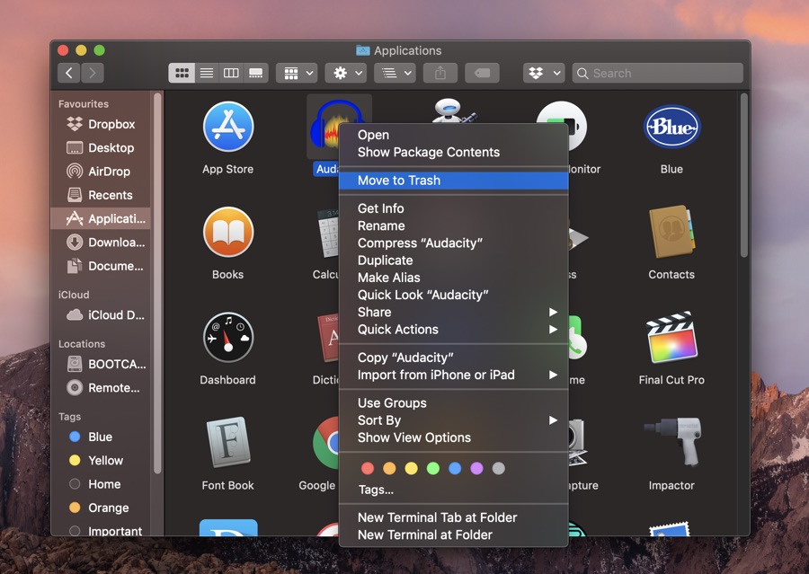 how to remove applications from mac