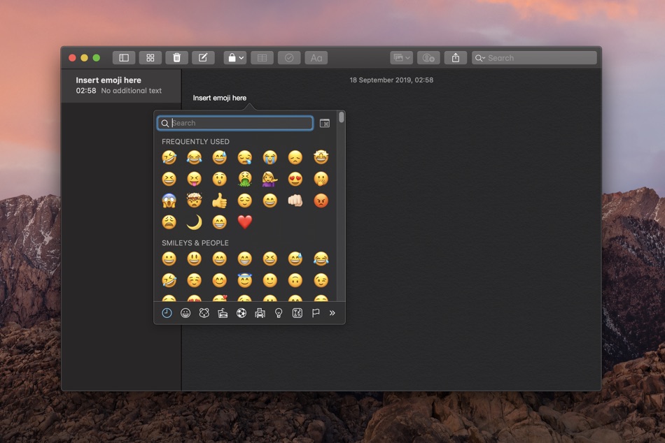 how to insert emojis on mac