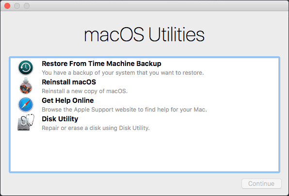 How to reset a mac