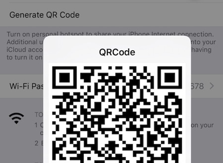 HotspotQR Tweak Lets You Share Personal Hotspot Password With QR Code ...