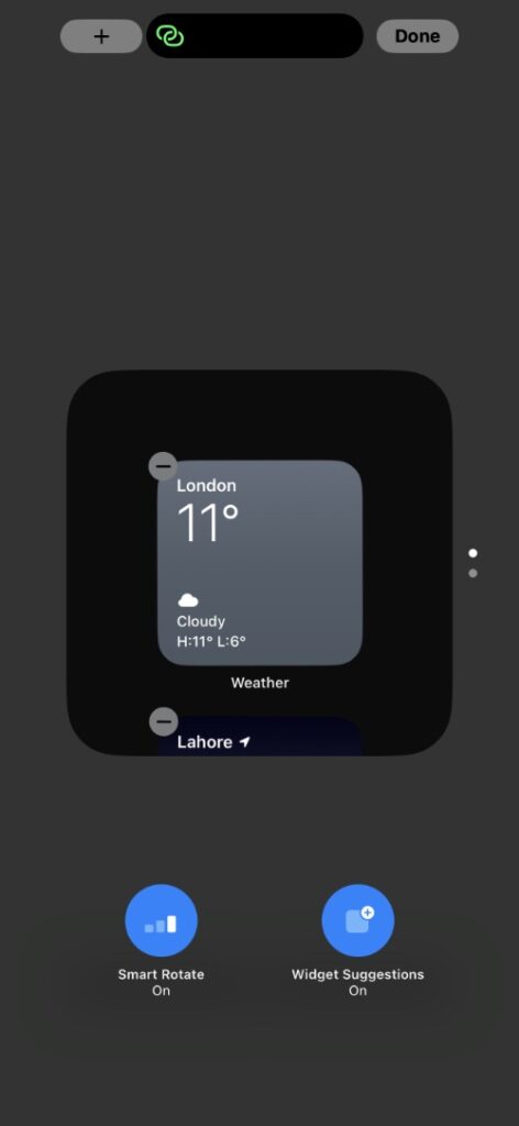 Rearrange widget stacks on iPhone