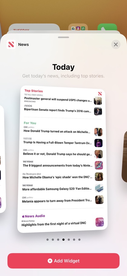 Apple News Tall widget