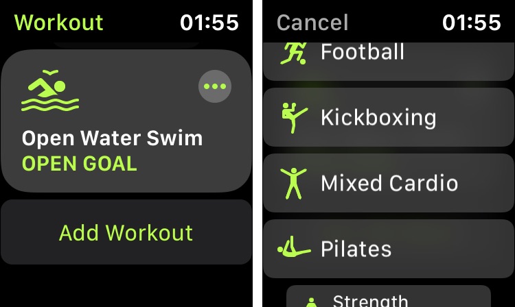 Apple Watch Workouts app