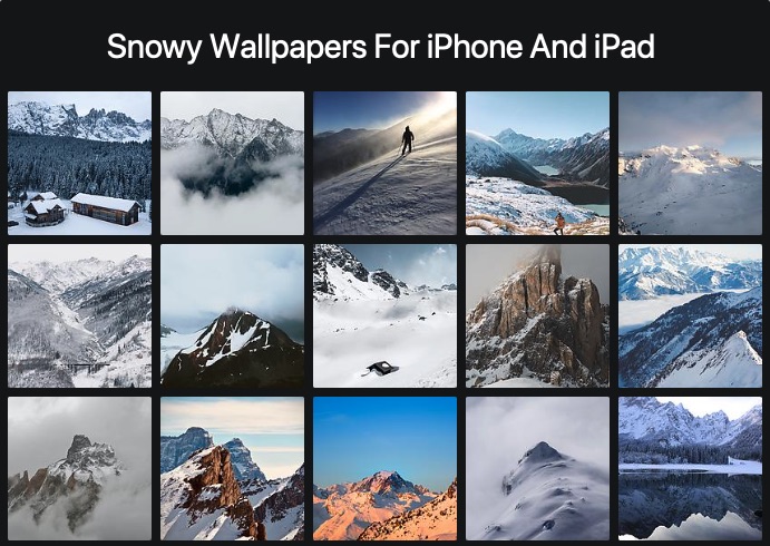 snow iphone wallpaper