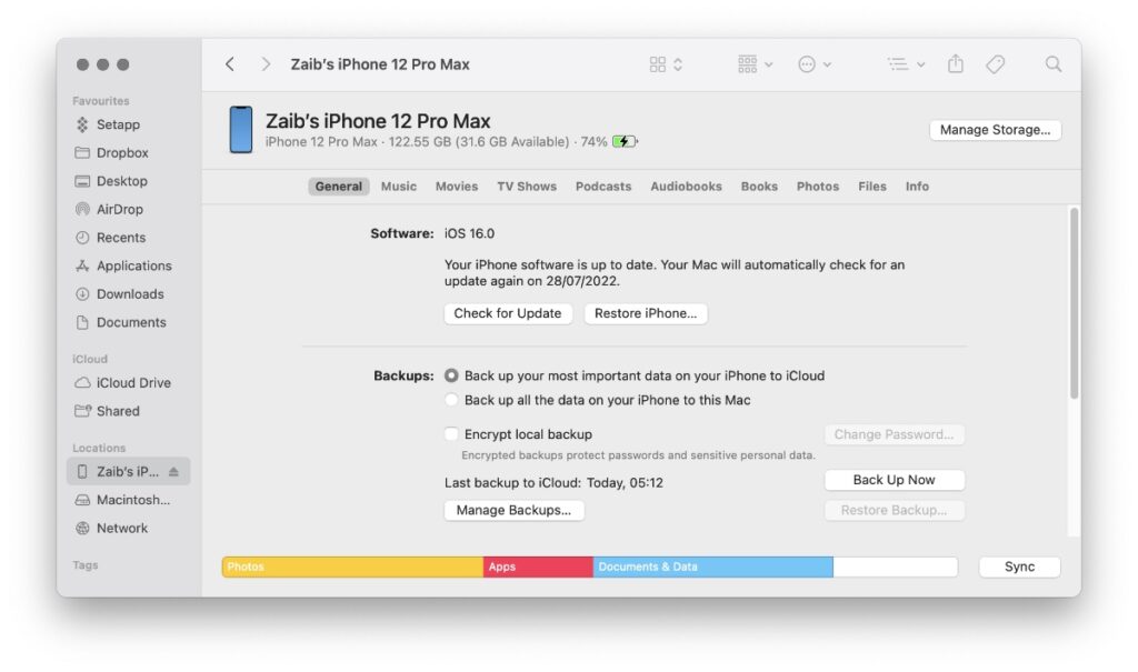 Downgrade from iOS 16 beta to iOS 15