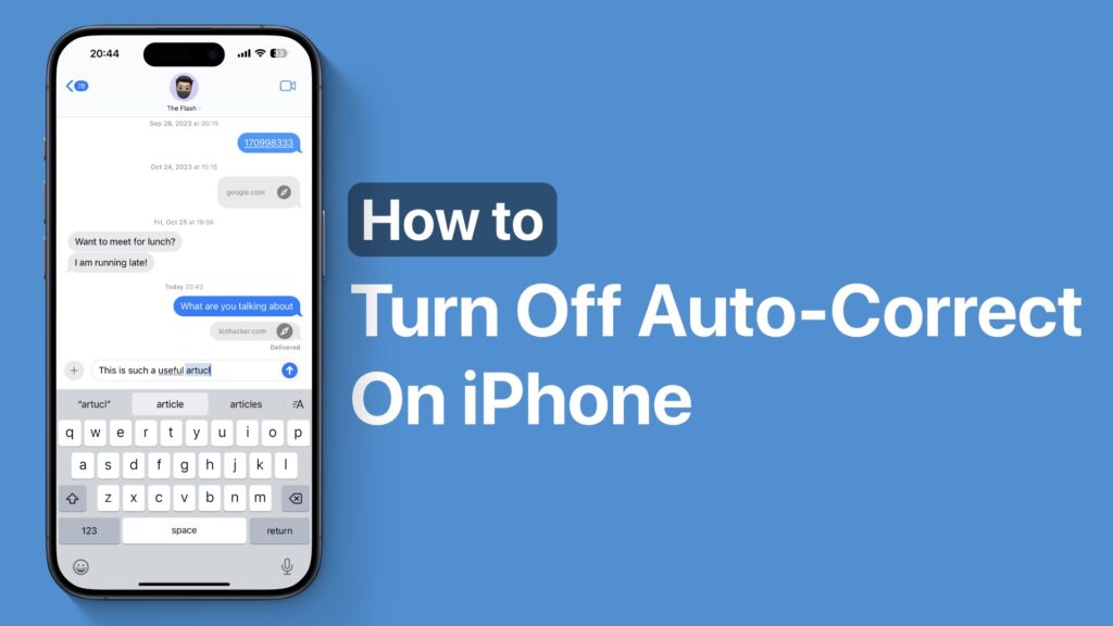 Turn off auto correct on iPhone