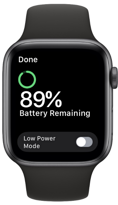 Ενεργοποιήστε τη λειτουργία χαμηλής κατανάλωσης Apple Watch