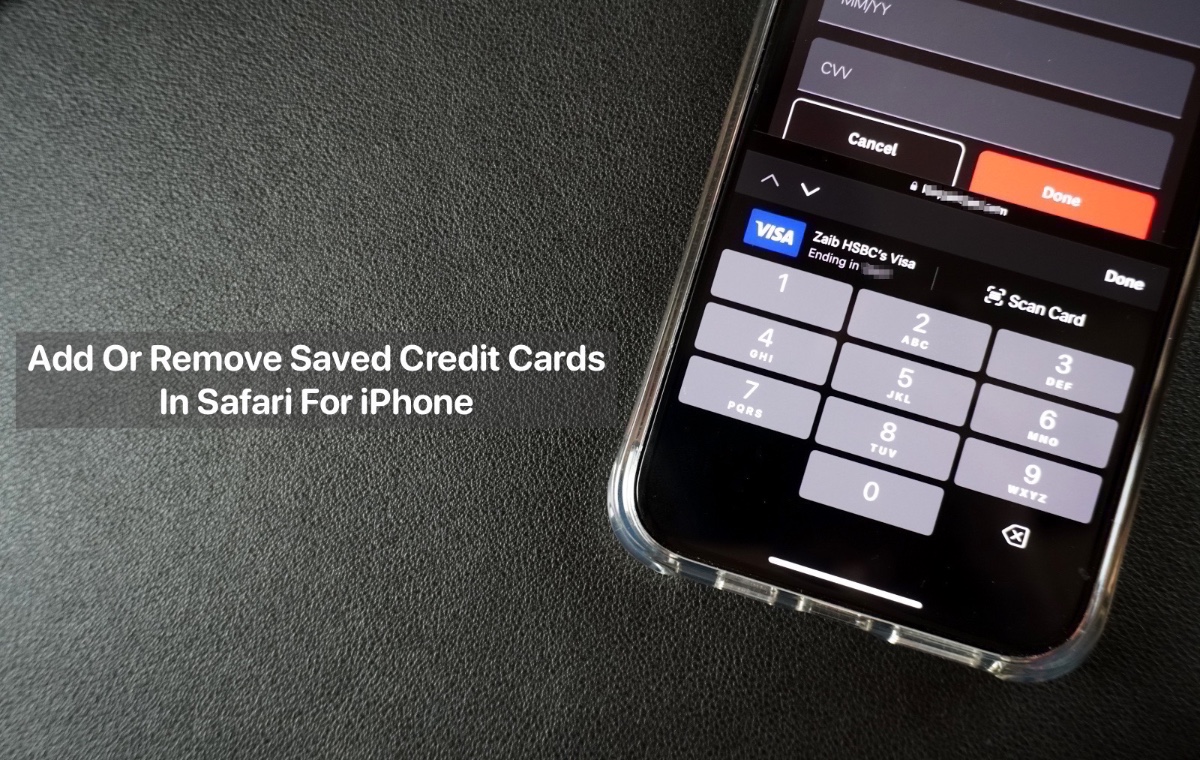 change safari autofill credit card