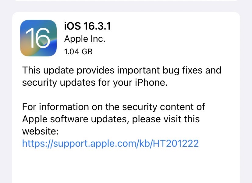 safari 16.3 1 update