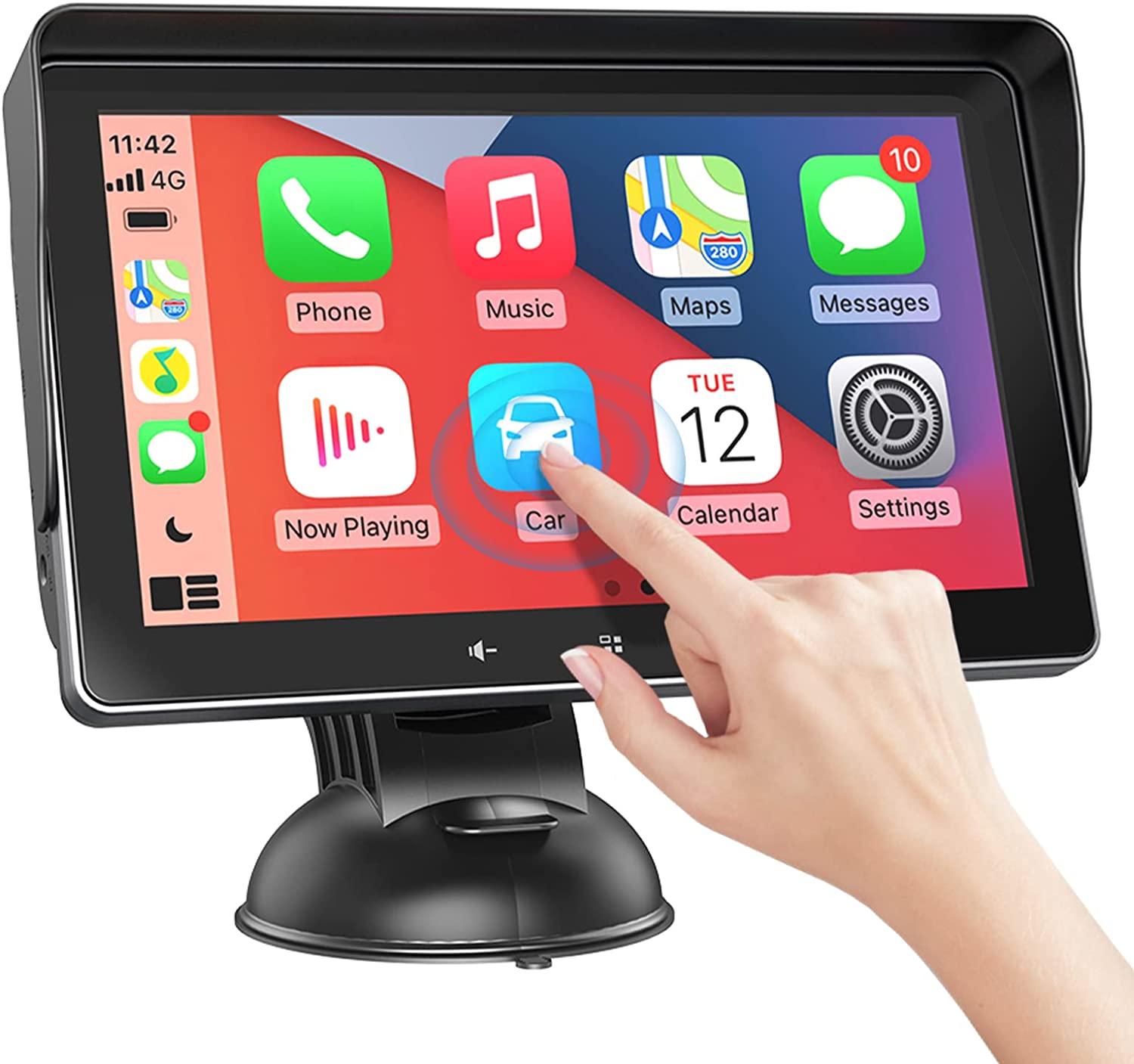 Carpuride 10 Inch Screen Apple Carplay for ios and android with Reverse  Camera