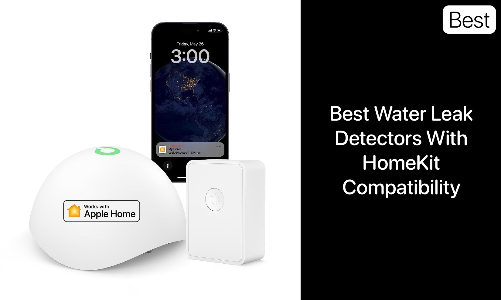 FIBARO HomeKit Flood Sensor, Water & Temperature Sensor for HomeKit