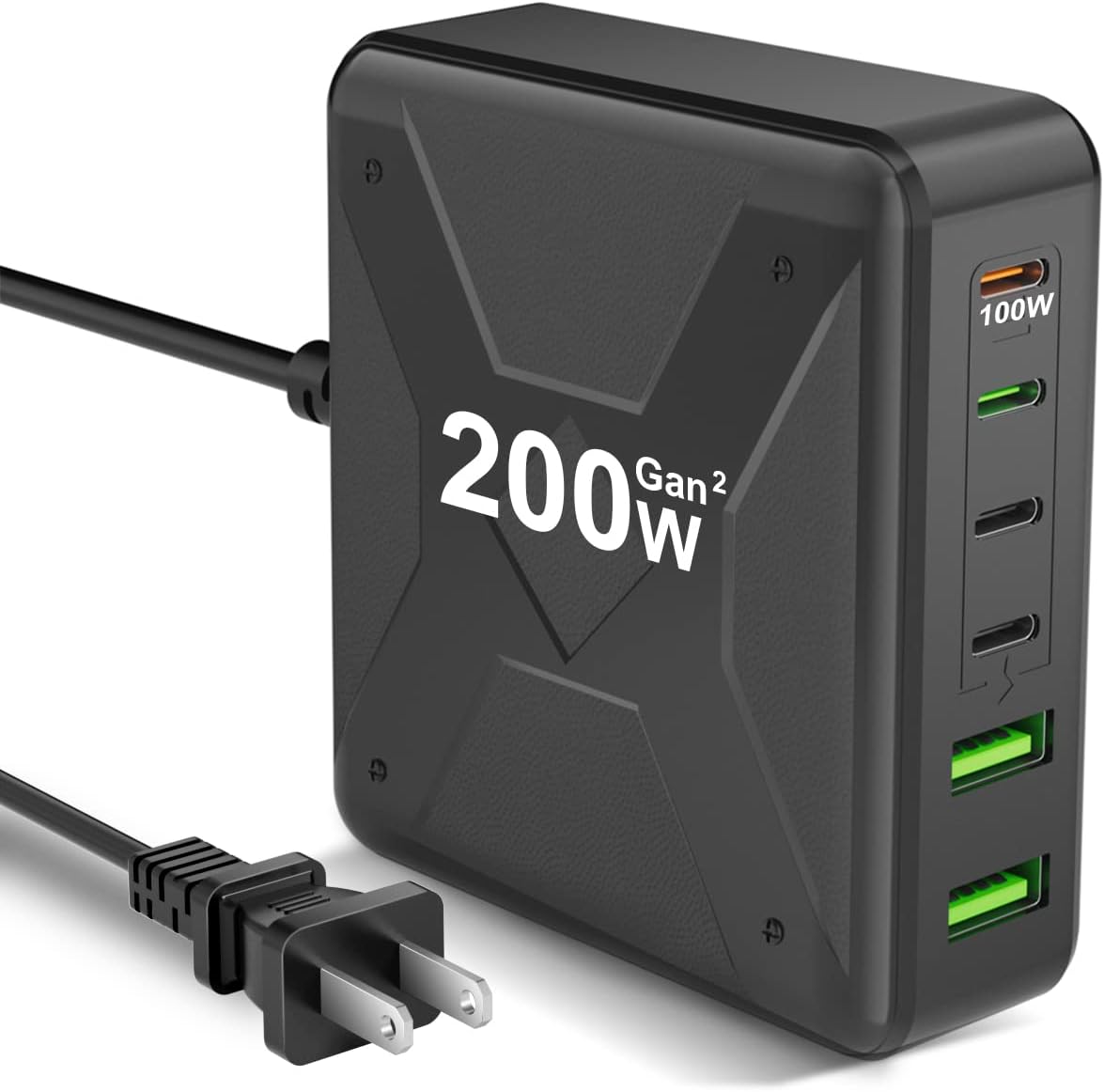 200W USB-C 6-Port GaN Charger