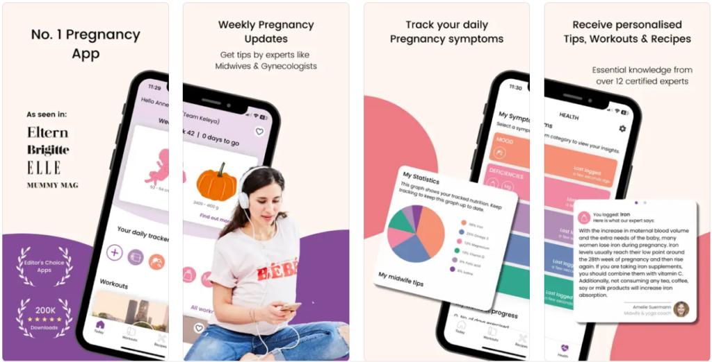 apps to track pregnancy apps