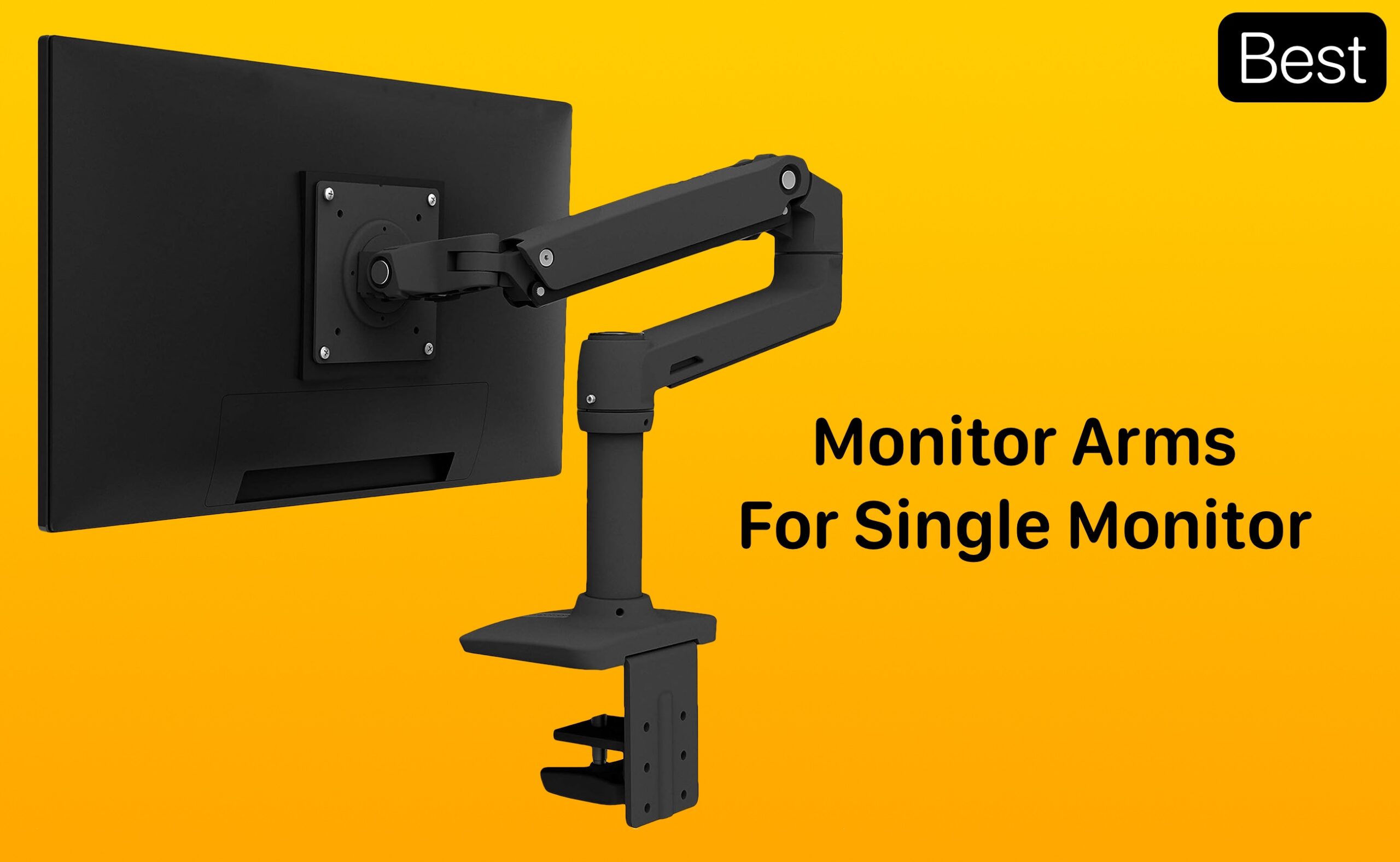 LX Desk Monitor Arm, Top Mount C-Clamp