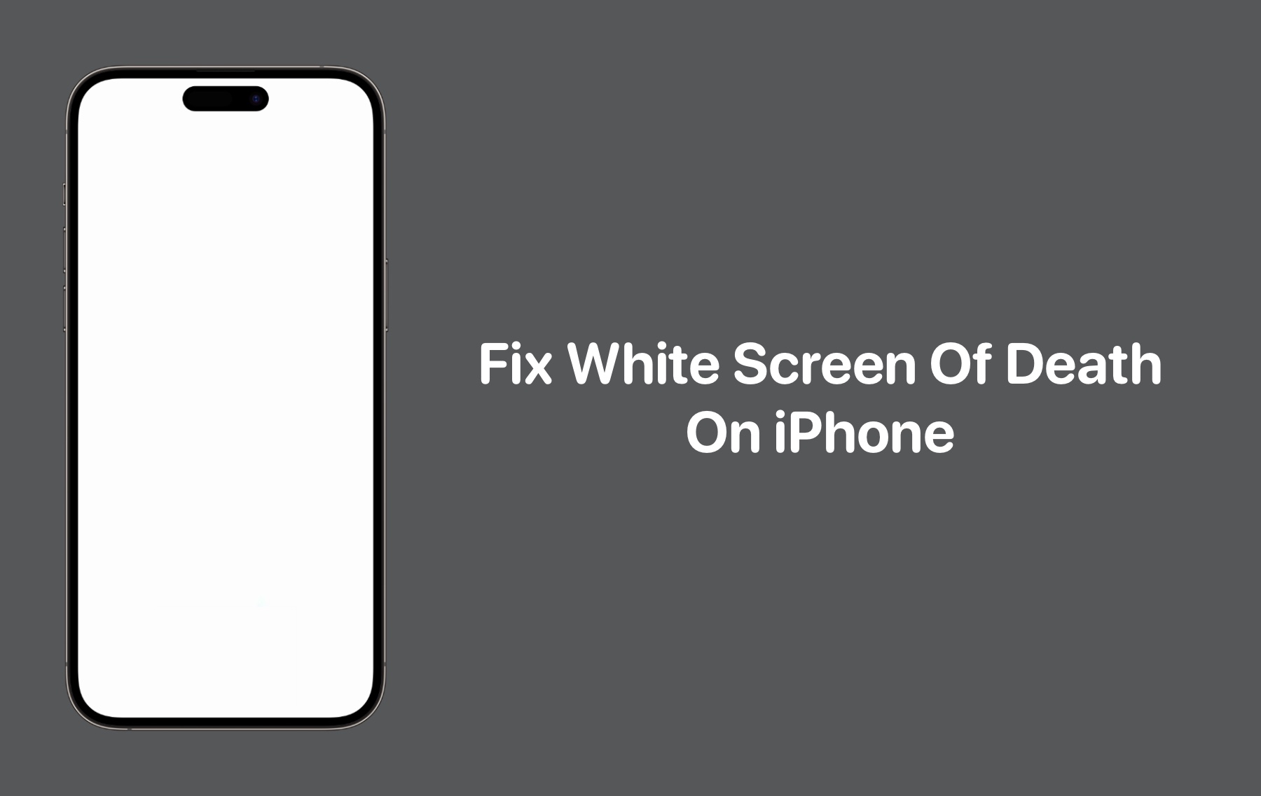 How to Easily Fix the iPhone White Screen of Death