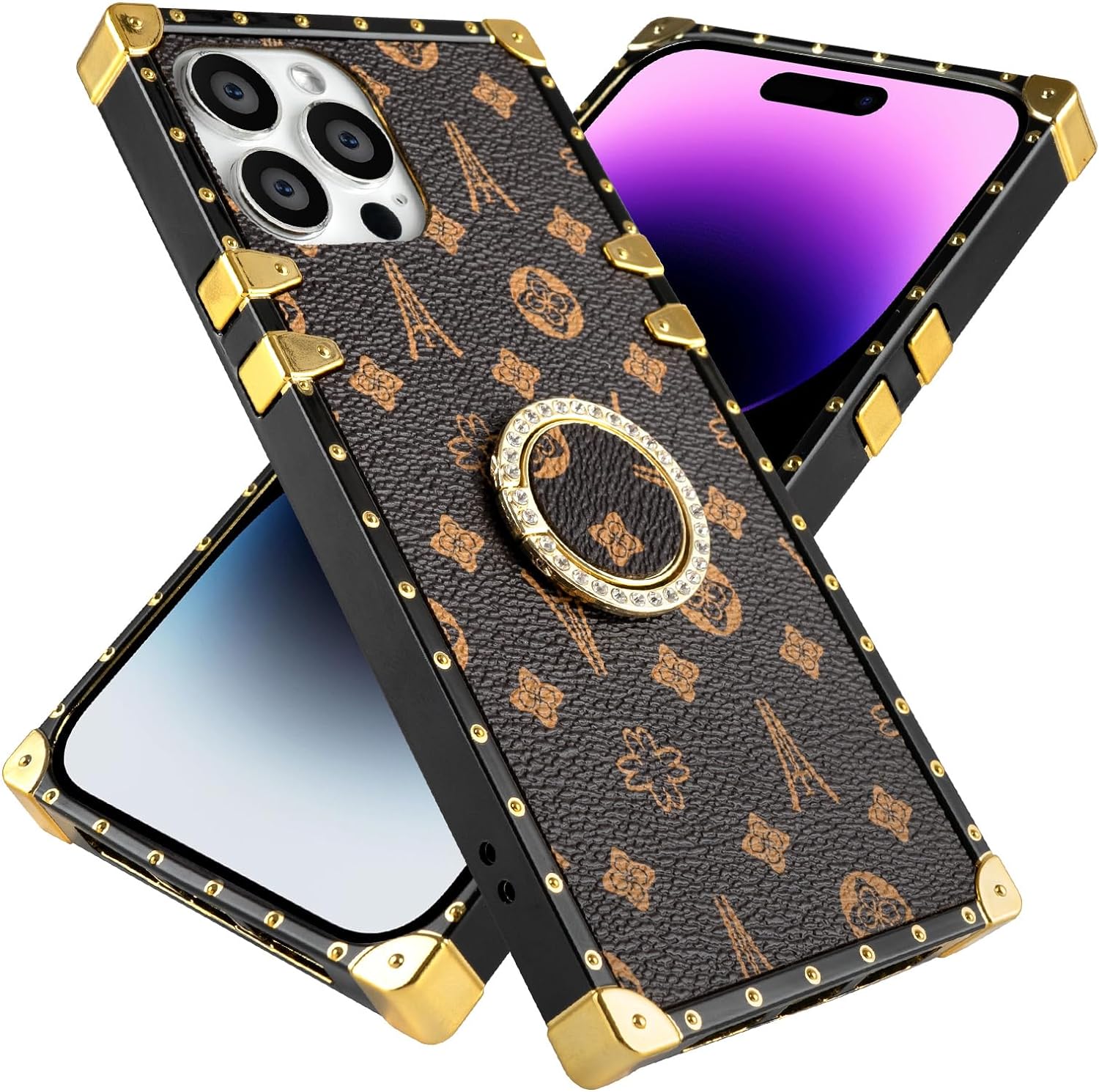 For IPhone 15 Pro Max Designer Phone Case Fashion Stitching Color