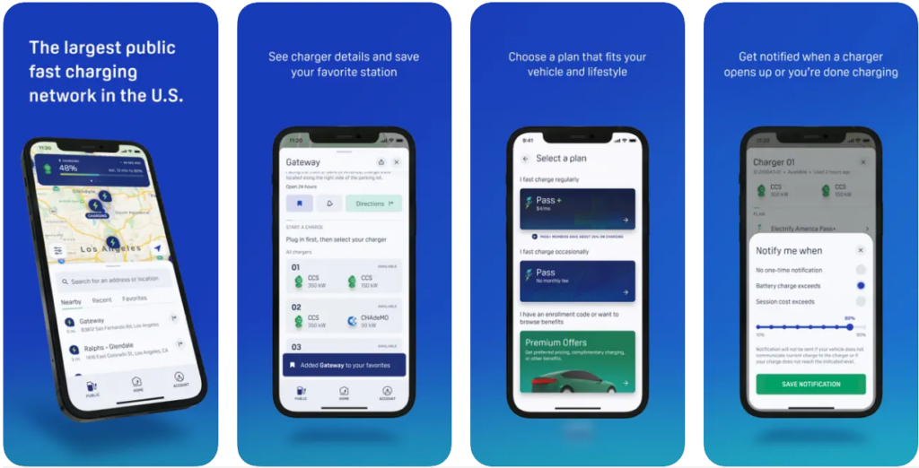 EV charging station apps iOS