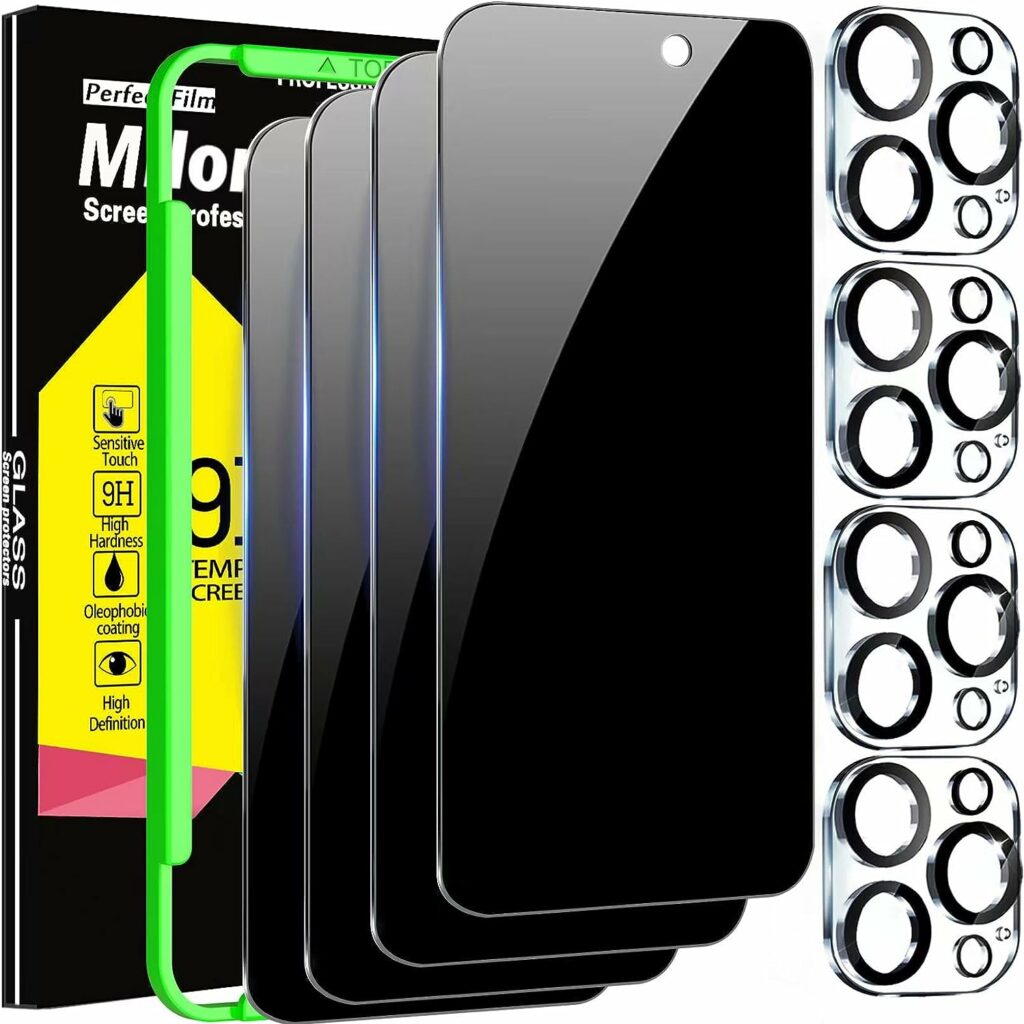 anti spy screen protectors for iPhone 15 Pro Max