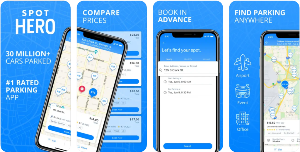 US parking apps for iPhone