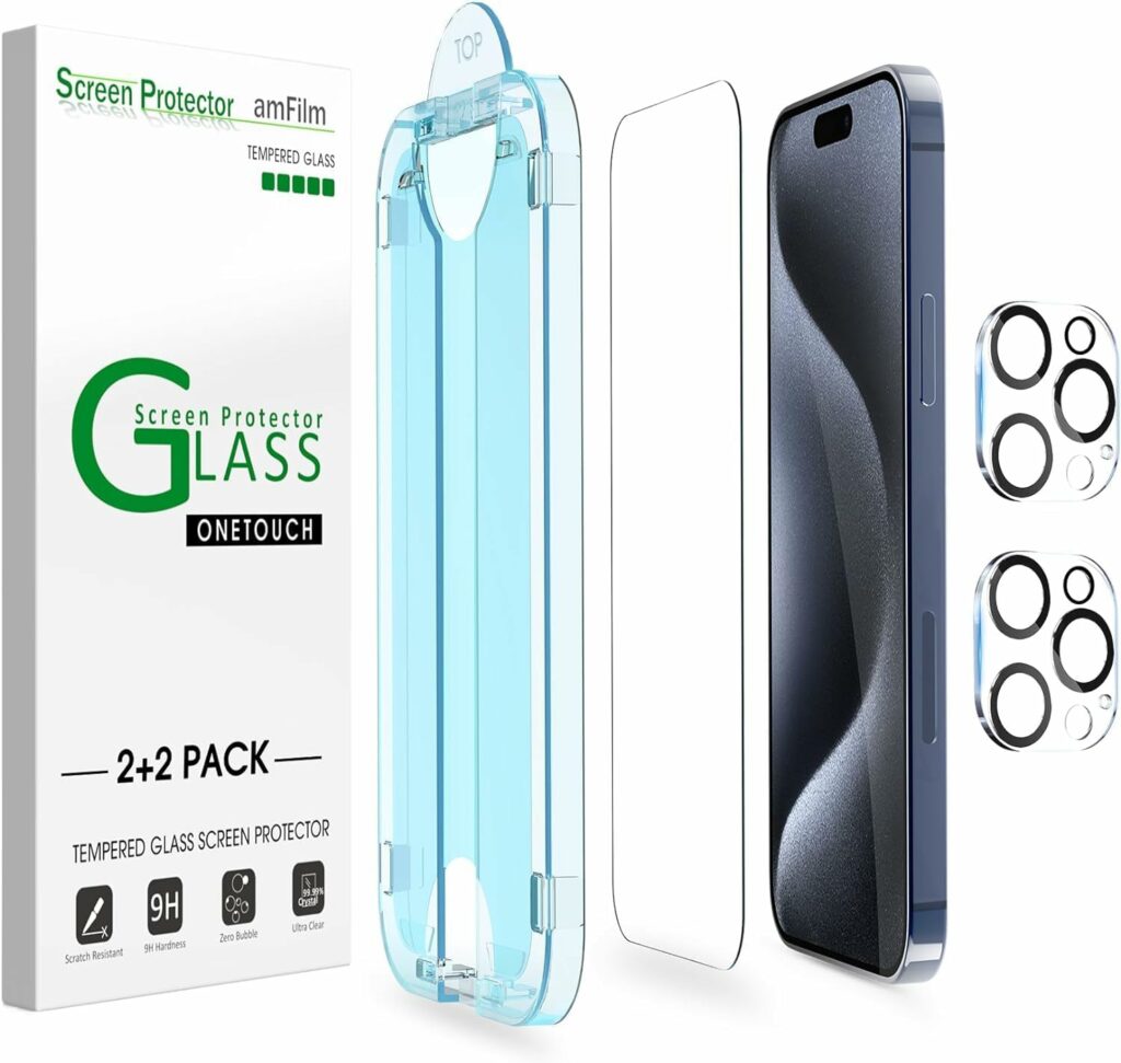 tempered glass screen protectors iPhone 15 Pro Max