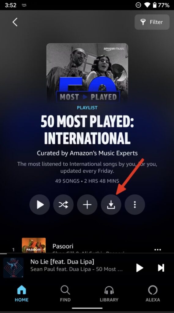 Click Download Button