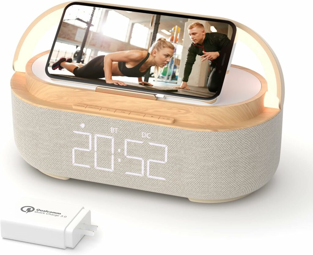 COLSUR Bluetooth Speaker with Digital Alarm Clock