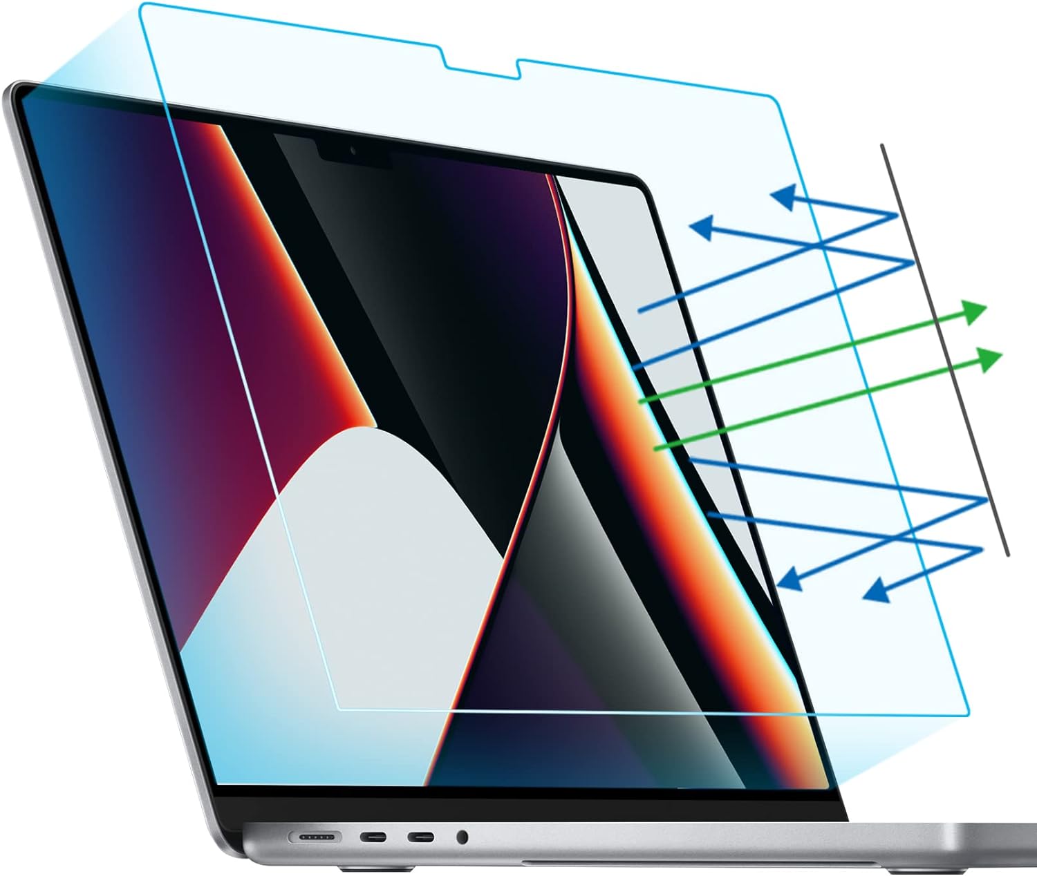 Supershieldz Designed for MacBook Pro 16 inch (2021-2023  Release) [M3 / M3 Pro / M3 Max / M2 Pro / M2 Max / M1 Pro / M1 Max]  Tempered Glass Screen Protector, Anti Scratch, Bubble Free : Electronics