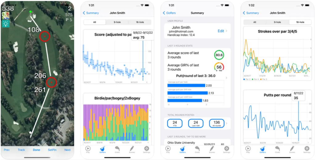 Rangefinder Scorecard app