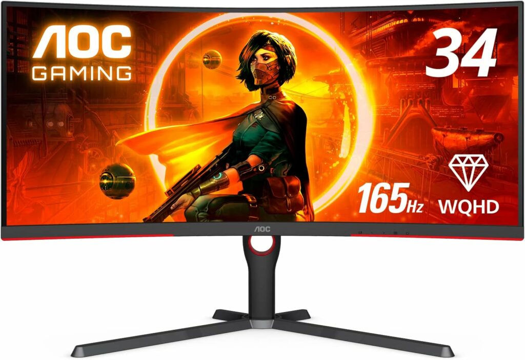AOC CU34G3S 34" Frameless Curved Ultrawide Gaming Monitor