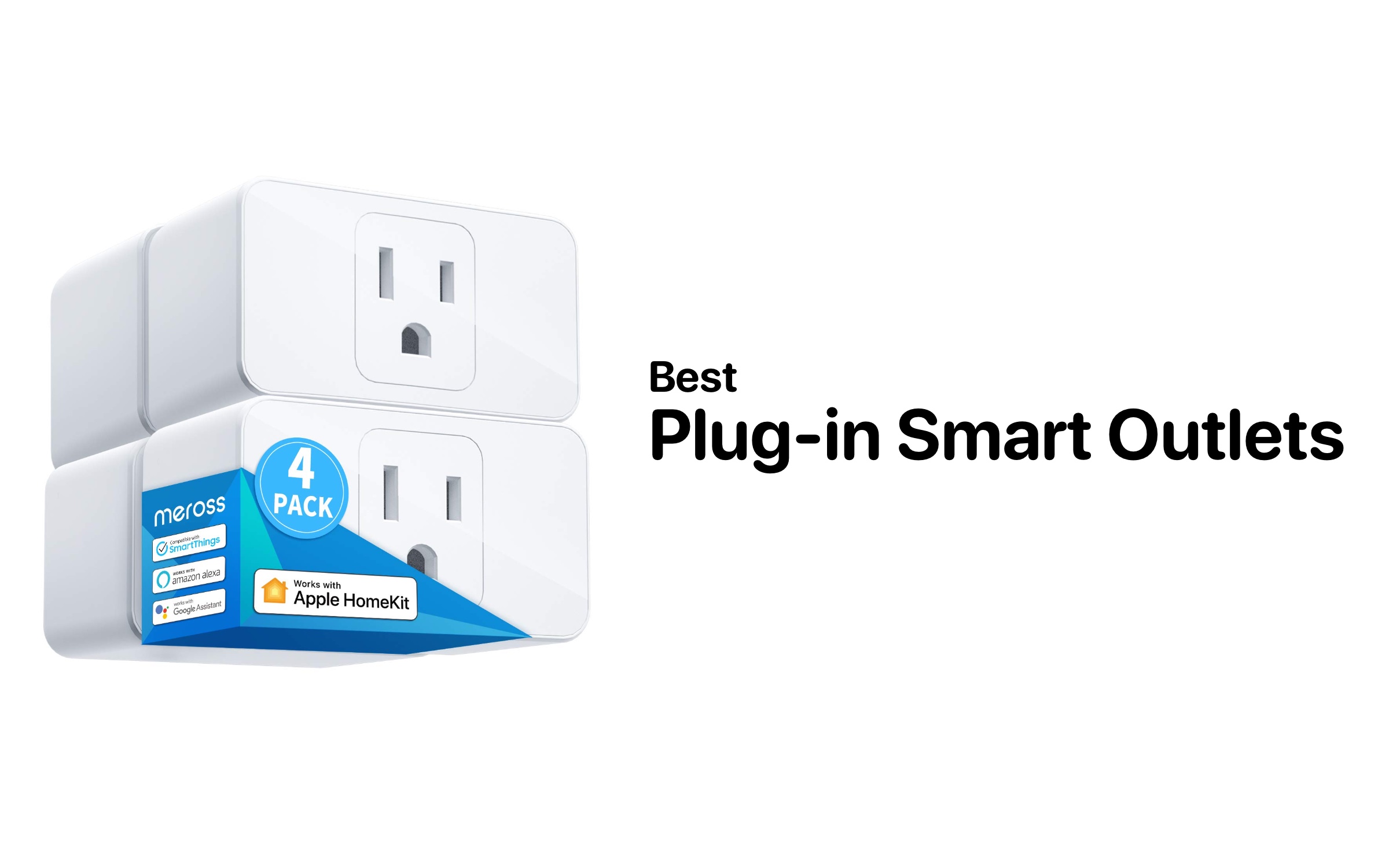 Meross Outdoor Smart Plug, Outdoor Wi-Fi Outlet with 3 Sockets Independently Compatible with Alexa, Google Home and SmartThings, IP44 Waterproof