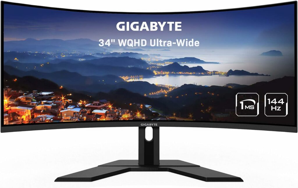Gigabyte G34WQC 34" 144Hz Ultra-Wide Curved Gaming Monitor