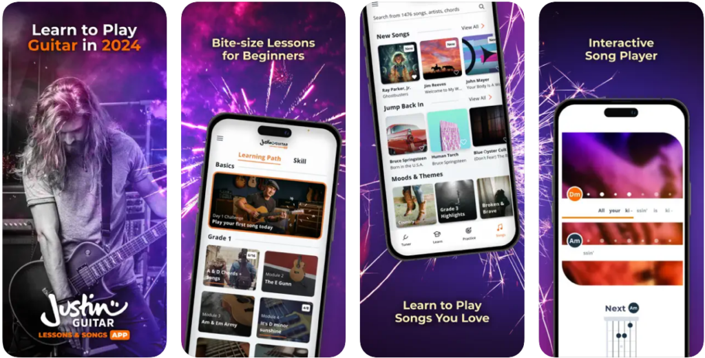 Justin Guitar Lessons & Songs