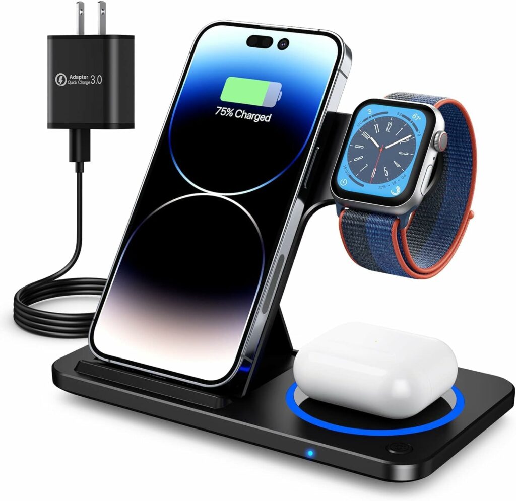 Nejioon 3-in-1 Wireless Charging Station