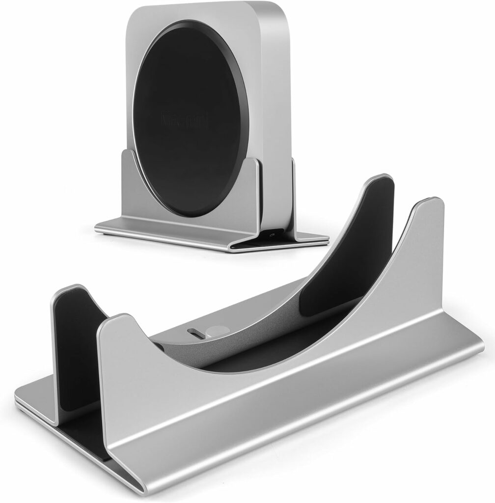 Psitek Mac Mini Stand Aluminium Vertical Holder Desk Mount