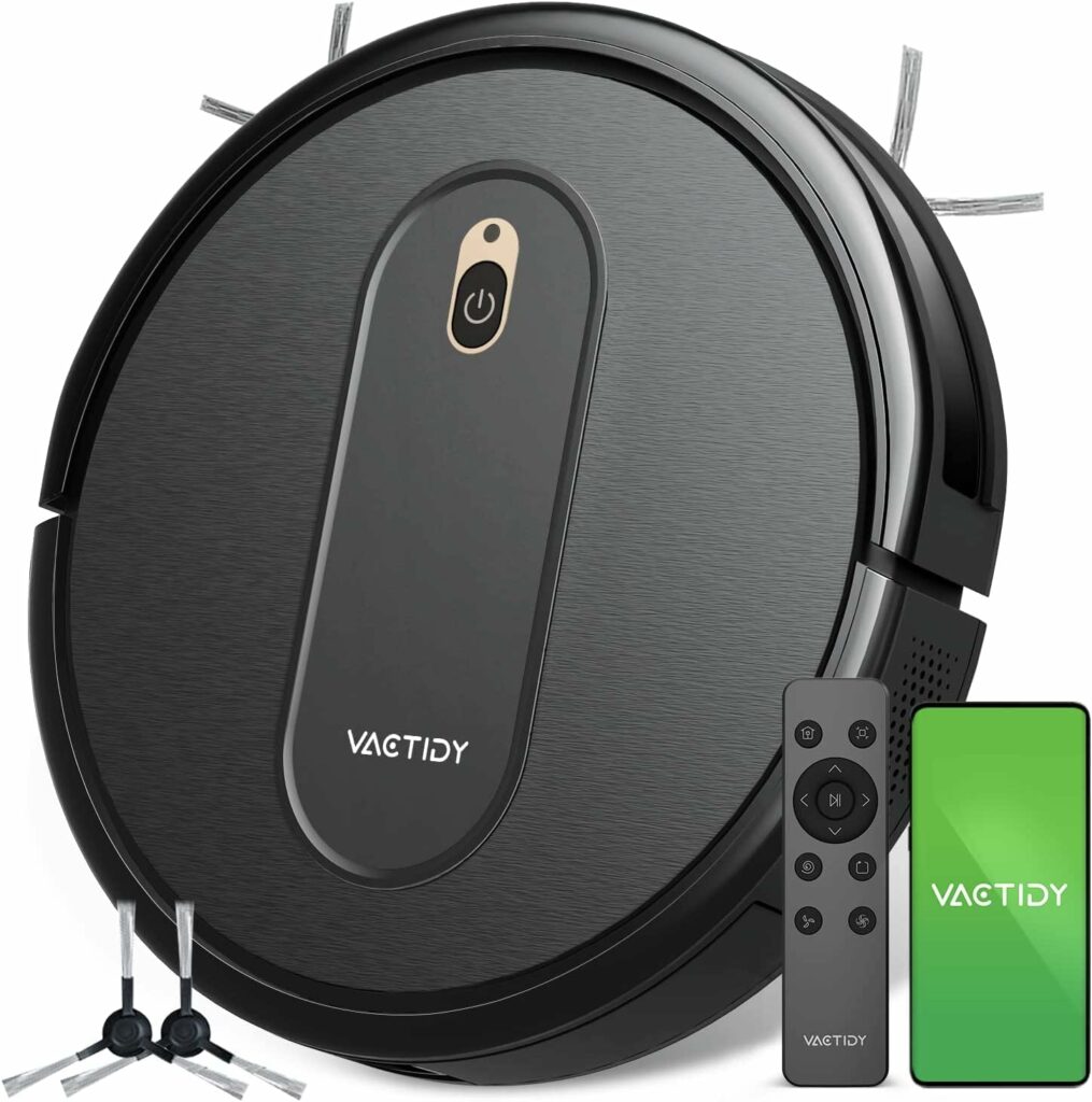 Vactidy Robot Vacuum with 2000Pa Suction Power