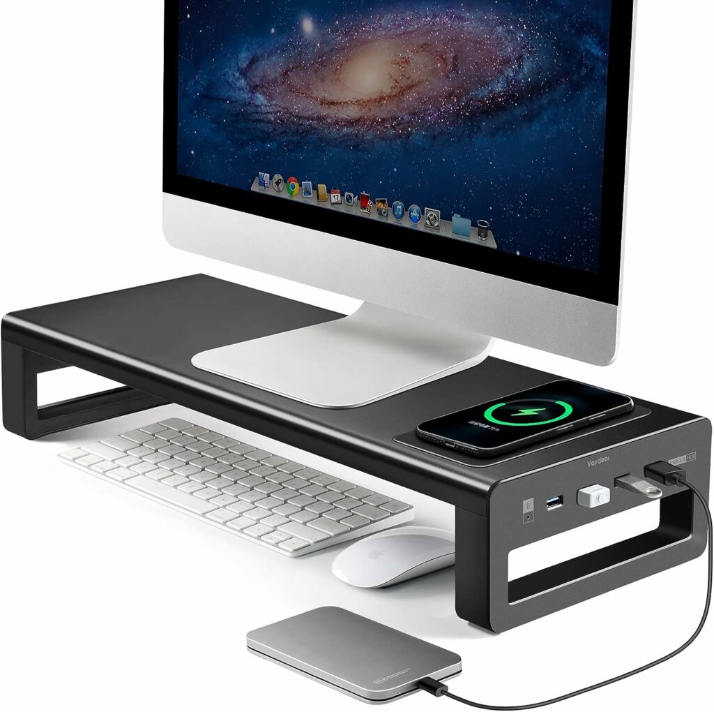 Vaydeer Wireless Charging and USB 3.0 Monitor Stand