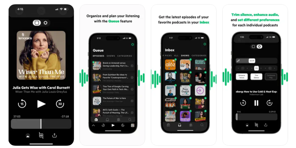 Castro Podcast Player app for iPhone