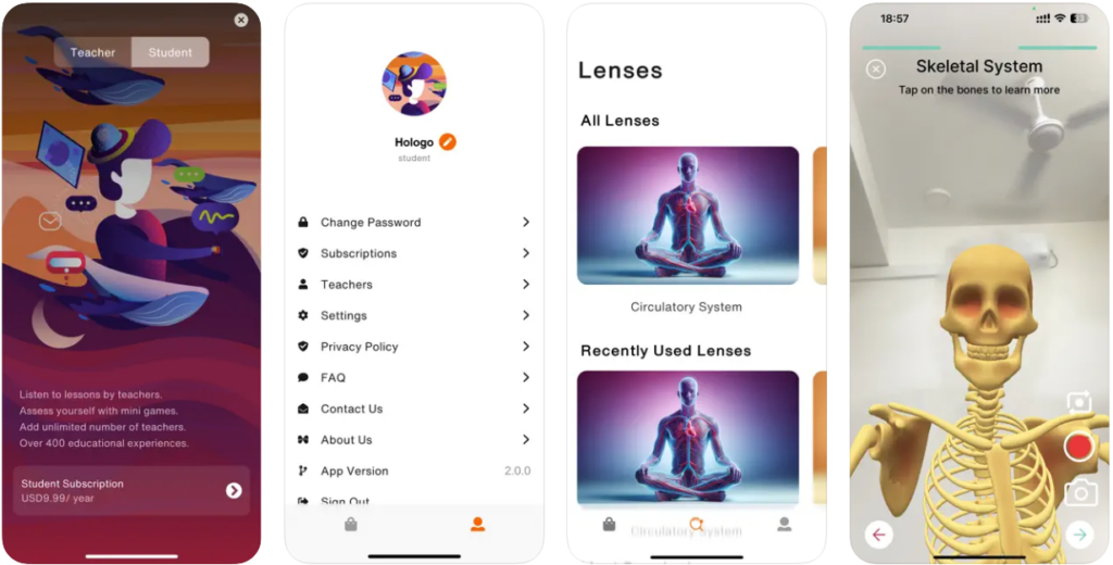 Hologo app for iPhone