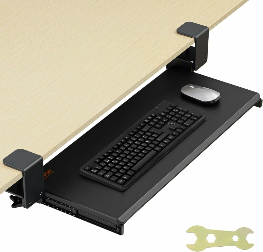 VEVOR Clamp on Keyboard Tray Under Desk